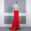 YY172 diseño de moda de lujo con cuentas de cristal manga casquillo vestidos de noche para mujer